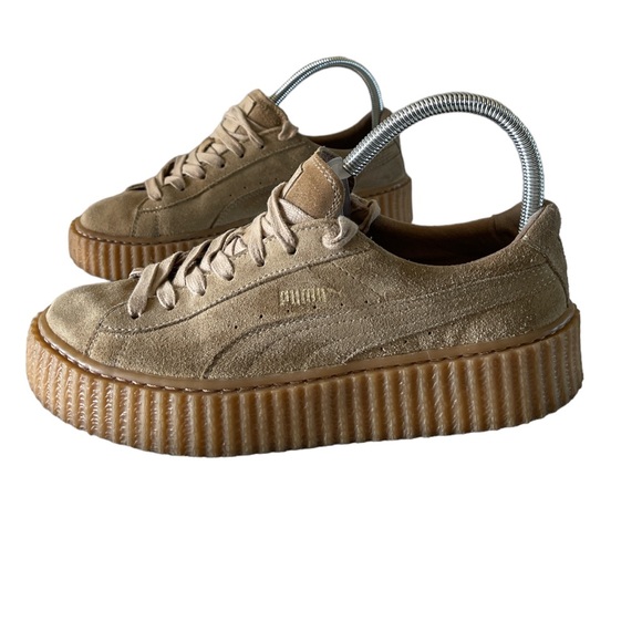 PUMA x Rhianna FENTY Suede Creepers Platform Size‎ 9 Oatmeal Shoes - Picture 1 of 8